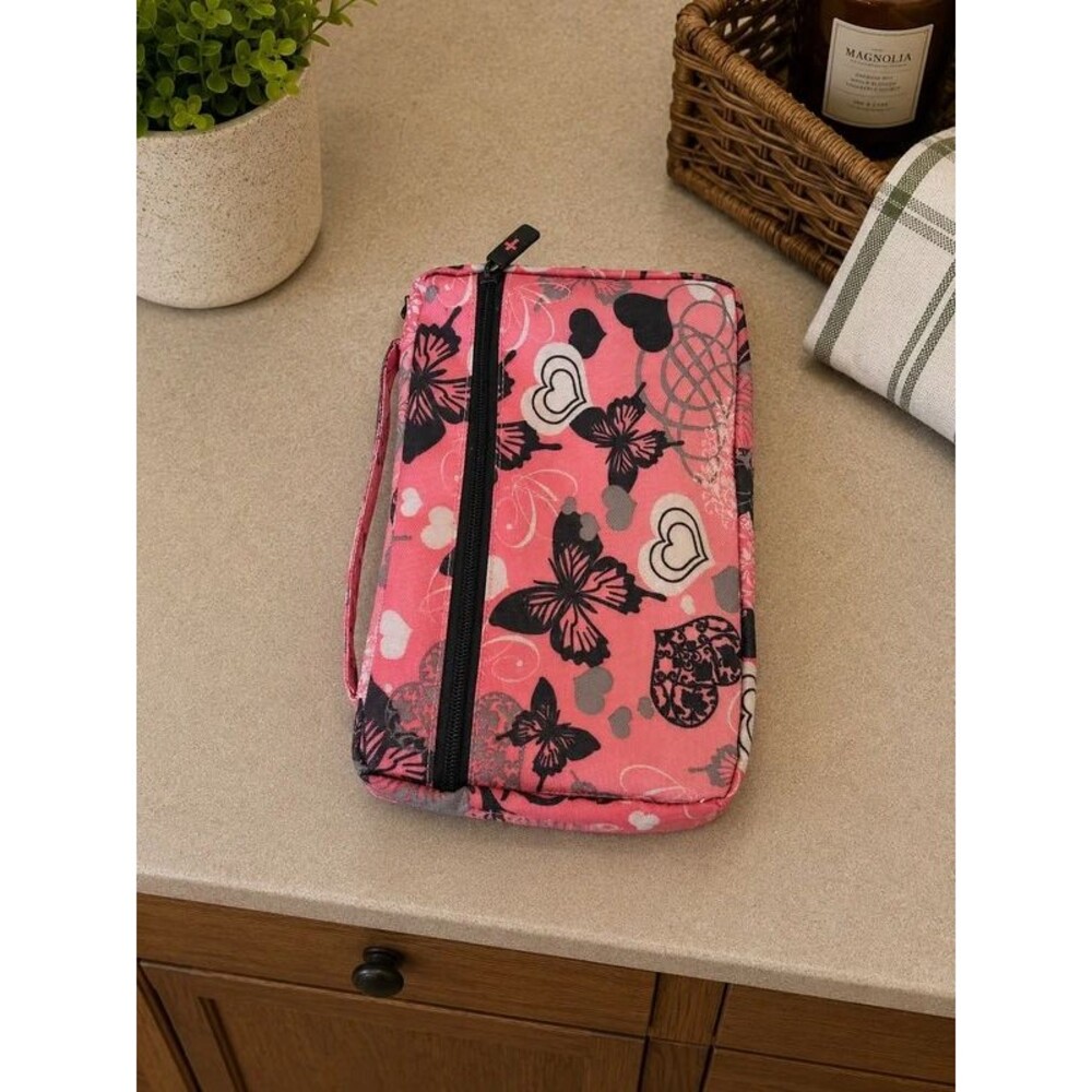 Pink Floral Bible Cover + Personalized Bible